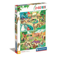 Állatos Zoo 2x60 db-os puzzle Clementoni puzzle, kirakós