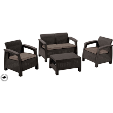Allibert Corfu Polyrattan Kerti Bútor Garnitúra – Barna kerti bútor