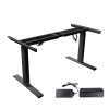  Állítható íróasztal, kettős motoros rendszer, akár 150 kg -os terhelési kapacitás, Fekete három szakasz