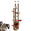  Állítható magasságú macskafa, többszintes, tartós fa, AMT0249BN, XL