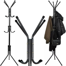 Álló fogas 3 szinttel, fekete - 175cm bútor