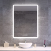  Álló fürdőszobai LED tükör 75x100cm | Páramentesítő funkció - Óra - Fényerő és színhőmérséklet szabályozás | Welland Luxury-Line G772