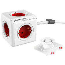 Allocacoc PowerCube Extended hálózati elosztó 1.5m fehér-piros (1300RD/DEEXPC) villanyszerelés