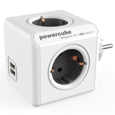 Allocacoc PowerCube Original USB hálózati elosztó fehér-szürke (1202GY/DEOUPC) villanyszerelés