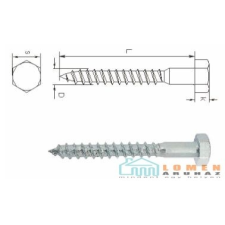  ÁLLVÁNYCSAVAR HORG 8X200 FRIULSIDER/50 DB barkácsolás, csiszolás, rögzítés