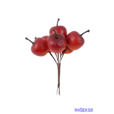  Alma 6db/köteg pick - Piros dekorációs kellék