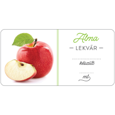  Alma lekvár öntapadós műanyag alapú cimke 6 db/csomag dekorációs kellék