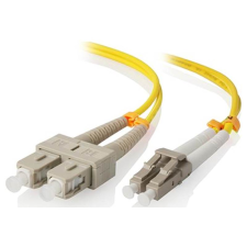 Alogic LCSC-02-OS2 optikai patch kábel LC-SC Duplex 2m - Sárga kábel és adapter