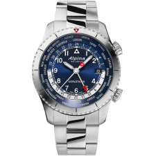 Alpina AL-255N4S26B Startimer Pilot Worldtimer Mens Watch 41mm 10ATM, karóra