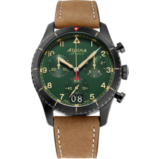 Alpina AL-372GR4FBS26 Startimer Pilot Chronograph Mens Watch 41mm 10ATM, karóra