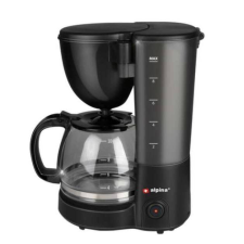 Alpina , kávéfőző, melegen tartó funkció, 1.25 l, fekete kávéfőző kellék