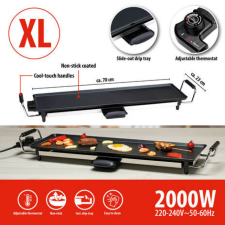 ALPINA Teppanyaki látványgrill 2000W, XL 70x23cm grillsütő