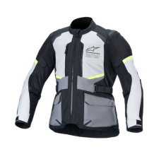 Alpinestars Andes Air Drystar 2024 motoros kabát világosszürke-sötétszürke-fekete-fluo sárga motoros kabát