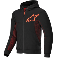Alpinestars Chrome Air Sport kapucnis pulóver fekete-piros motoros kabát