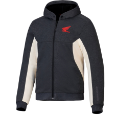 Alpinestars Chrome V3 Sport Hoodie Honda kollekció kapucnis melegítőfelső sötétszürke-krémszínű-piros motoros kabát