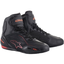 Alpinestars FASTER-3 DRYSTAR, fekete/fluo piros, 2025, 42-es méret motoros csizma