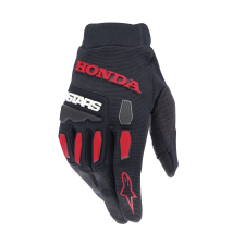 Alpinestars Full Bore Honda kollekció 2024 motokrossz kesztyű fekete-piros motoros kesztyű