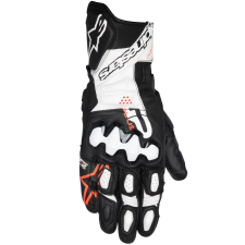 Alpinestars GP Plus R V3 motoros kesztyű fekete-fehér-fluo piros motoros kesztyű