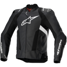 Alpinestars Missile 3 Airflow motorkerékpár bőrkabát fekete-fehér motoros kabát