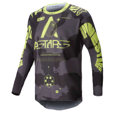 Alpinestars Racer Hollow motokrossz mez sötét camo-fluo sárga motocross mez