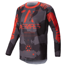 Alpinestars Racer Hollow motokrossz mez szürke camo-fluo narancssárga motocross mez