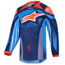 Alpinestars Racer Nomur gyerek motokrossz mez sötétkék-narancssárga-fekete motocross mez
