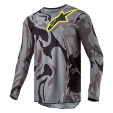 Alpinestars Racer Tactical 2024 motokrossz mez szürke camo-fluo sárga-fekete motocross mez
