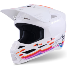 Alpinestars S-M3 Force motokrossz bukósisak fehér-sárga-rózsaszín-lila bukósisak