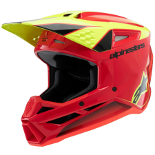 Alpinestars S-M3 Fray motokrossz bukósisak piros-fluo sárga-fekete bukósisak