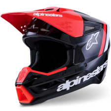 Alpinestars S-M3 Radium motokrossz bukósisak fekte-fluo piros-fehér bukósisak