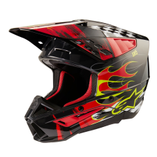 Alpinestars S-M5 Rash motokrossz bukósisak szürke-fluo piros bukósisak