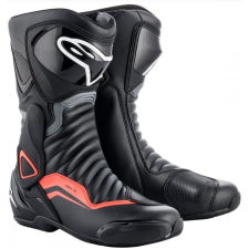 Alpinestars S-MX 6 fekete-szürke-fluo motoros csizma piros motoros csizma