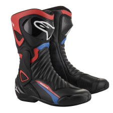 Alpinestars S-MX 6 Honda kollekció motoros csizma fekete-piros-kék-fehér motoros csizma