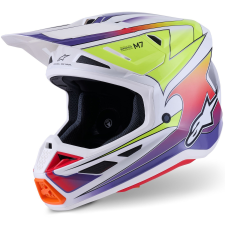 Alpinestars SM7 Fuse motokrossz bukósisak fehér-fluo sárga-lila bukósisak