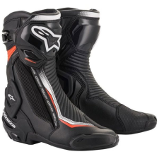 Alpinestars SMX PLUS 2 Csizma, fekete/ fehér/ fluo piros, 2025, mérete 45 motoros csizma