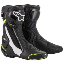 Alpinestars SMX PLUS 2, fekete/fehér/fluo sárga, 2025, mérete 45 motoros csizma