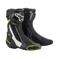 Alpinestars SMX Plus 2 motoros csizma fekete-fehér-fluo sárga motoros csizma