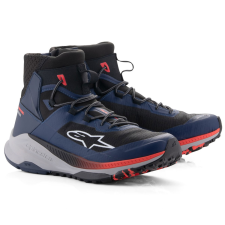 Alpinestars Speedforce XR motoros cipő kék-fekete-fluo piros-szürke motoros csizma