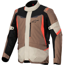 Alpinestars ST-1 Waterproof motorkerékpár kabát khaki-homokbarna-fekete-fluo piros motoros kabát