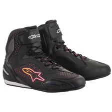 Alpinestars Stella Faster 3 Rideknit női motoros csizma fekete-sárga-rózsaszín motoros csizma
