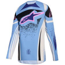 Alpinestars Stella Techstar Nomur női motokrossz mez világoskék-off white fehér-fekete-rózsaszín motocross mez