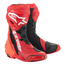 Alpinestars Supertech R Vented motoros csizma fluo piros-piros motoros csizma