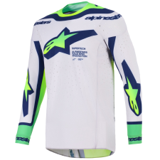 Alpinestars Supertech Vista motocross mez világosszürke-fluo sárga-zöld-kék-rózsaszín motocross mez