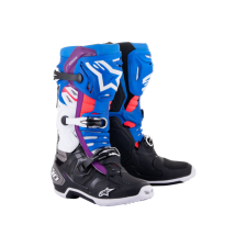 Alpinestars Tech 10 Supervented csizma fekete / kék / lila 45,5 motoros csizma