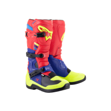 Alpinestars Tech 3 csizma piros / kék / neon sárga 43 motoros csizma