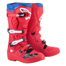 Alpinestars Tech 5 2024 motoros csizma piros-kék-fehér-fekete motoros csizma