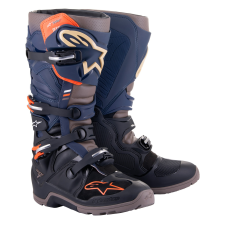 Alpinestars Tech 7 Enduro Drystar 2024 motoros csizma kék-szürke-narancssárga-fekete motoros csizma