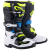 Alpinestars TECH 7 S Gyerekcsizma, fekete/ fehér/ fluo sárga/ kék, 2025, mérete 35,5