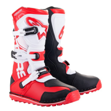 Alpinestars Tech Trial motoros csizma fehér-piros-fekete motoros csizma
