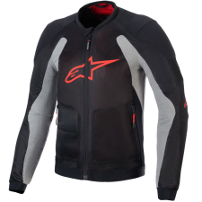 Alpinestars TROOP-AIR motoros kabát fekete-világosszürke-piros motoros kabát